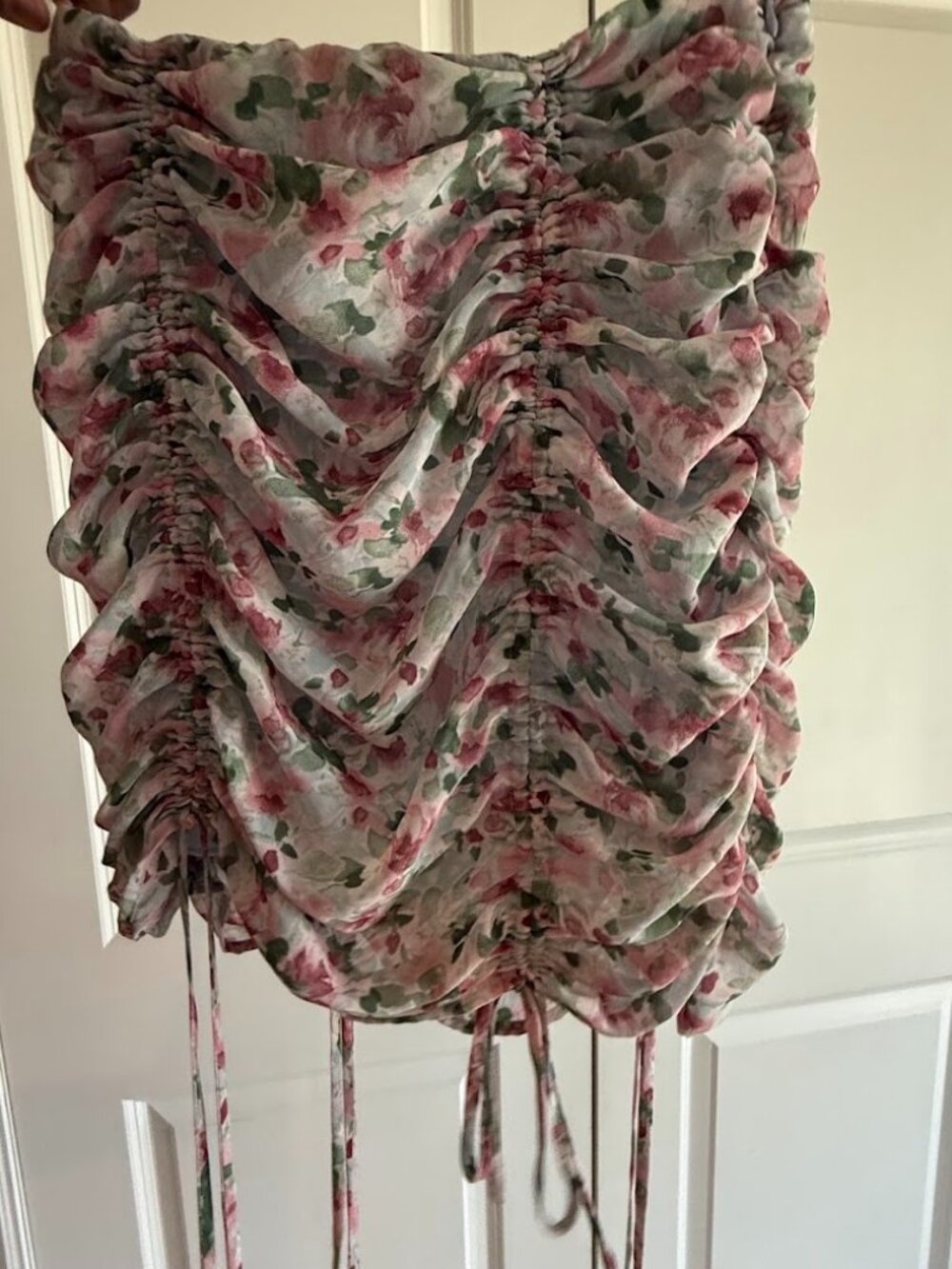 Emory Park ruched floral mini skirt